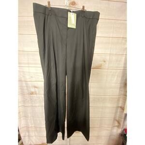 Brand New H&M Women's Size 12 Black Ankle Length Flat Front Pants Trousers